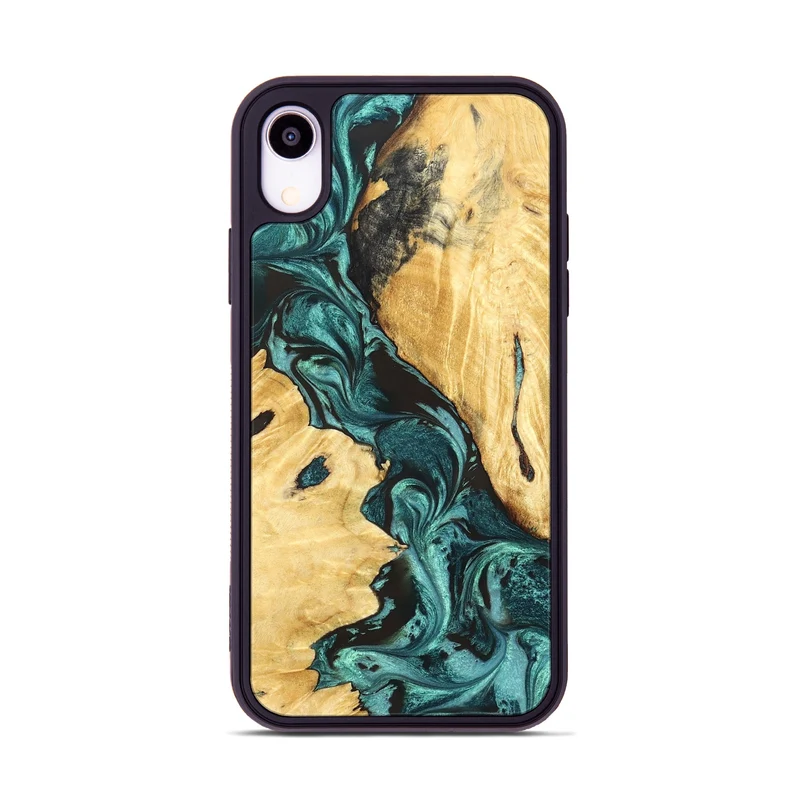 iPhone Xr Wood Phone Case - Sol (Green, 829426)