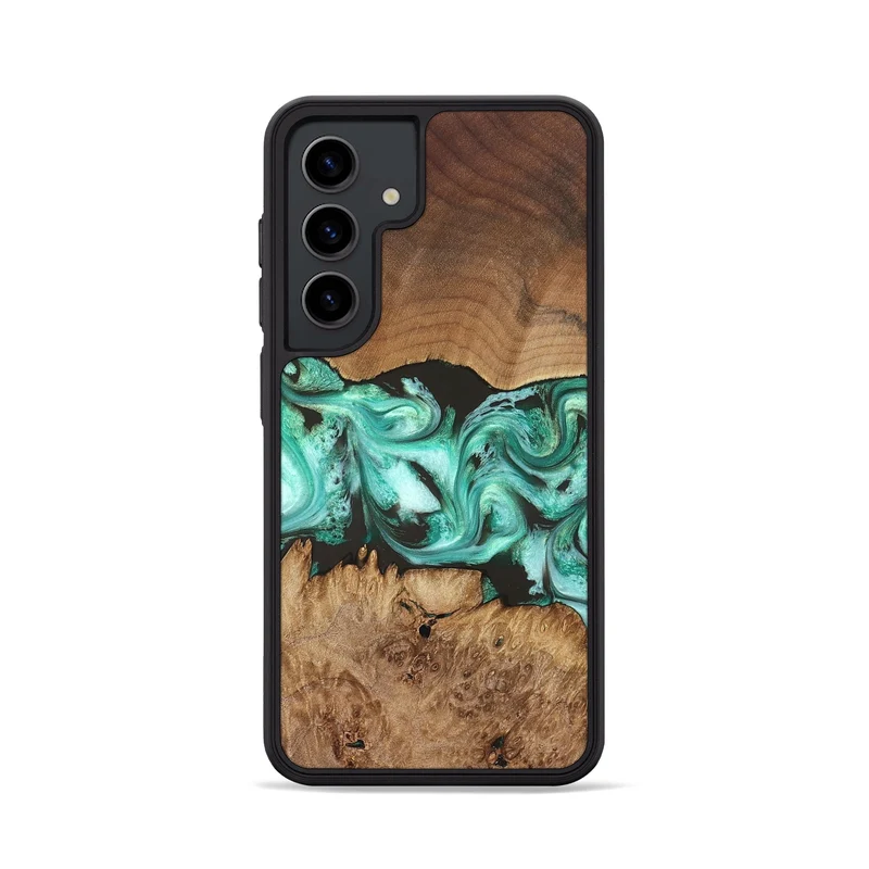 Galaxy S24 Wood Phone Case - Jamir (Green, 829420)
