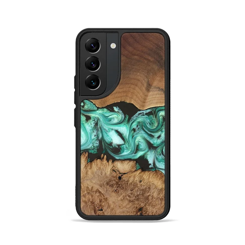 Galaxy S22 Wood Phone Case - Jamir (Green, 829420)