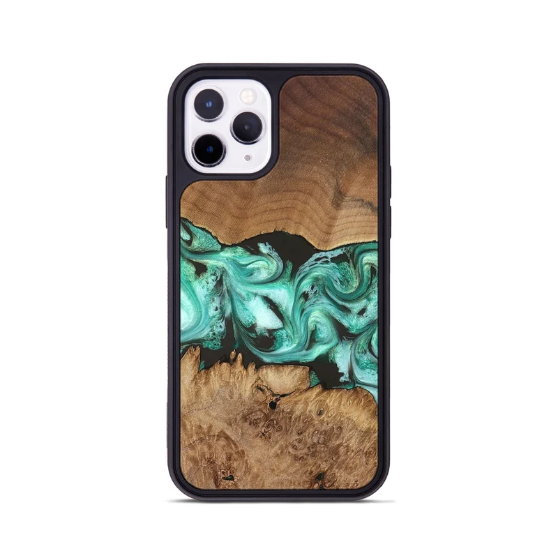 iPhone 11 Pro Wood Phone Case - Jamir (Green, 829420)