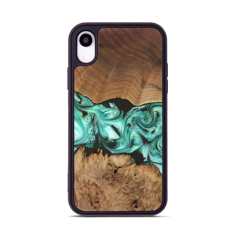 iPhone Xr Wood Phone Case - Jamir (Green, 829420)