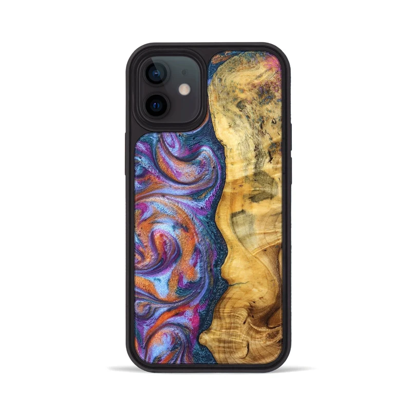 iPhone 12 Wood Phone Case - Tiara (Blue, 829402)