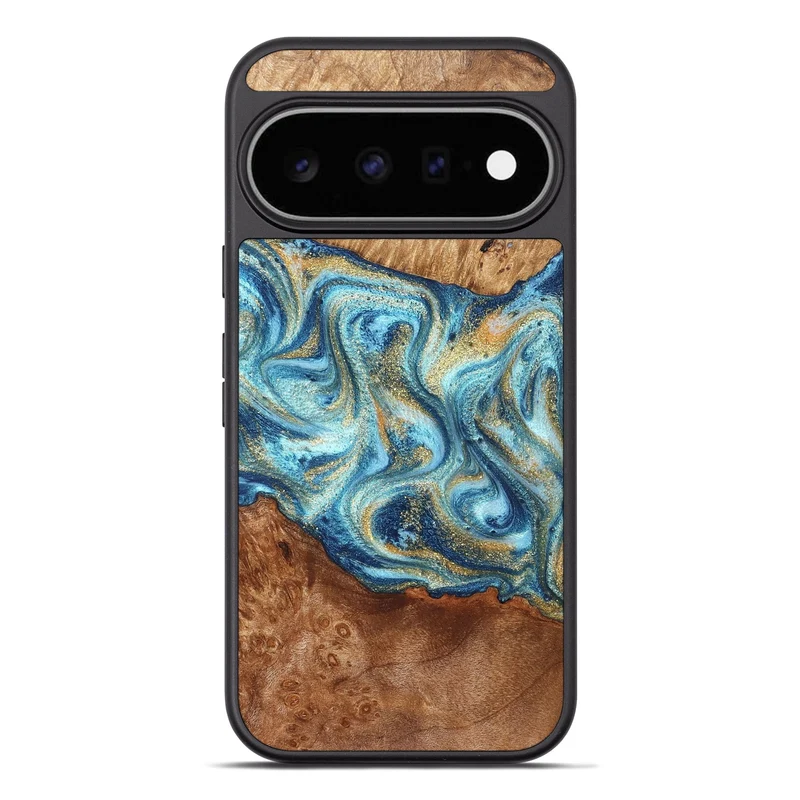 Pixel 11 Pro XL Wood Phone Case - Doug (Teal & Gold, 829410)