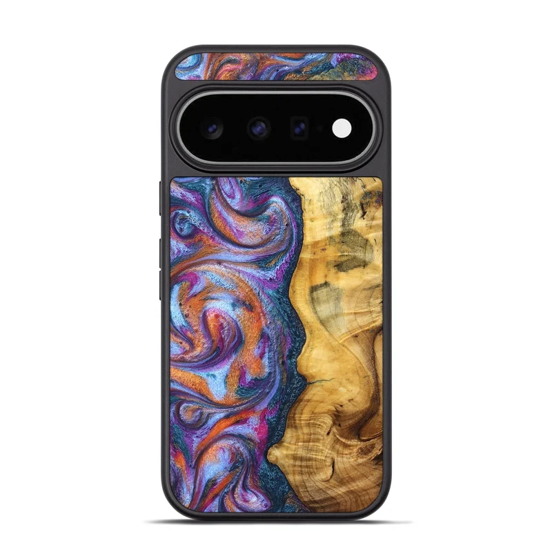 Pixel 11 Pro Wood Phone Case - Tiara (Blue, 829402)