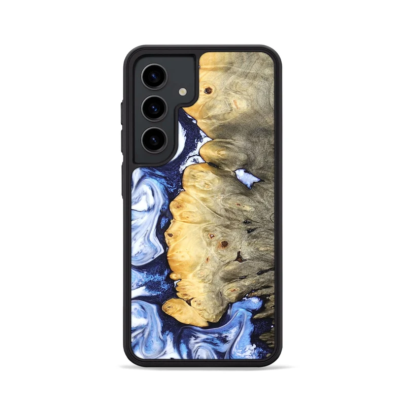 Galaxy S24 Wood Phone Case - Terese (Blue, 829406)