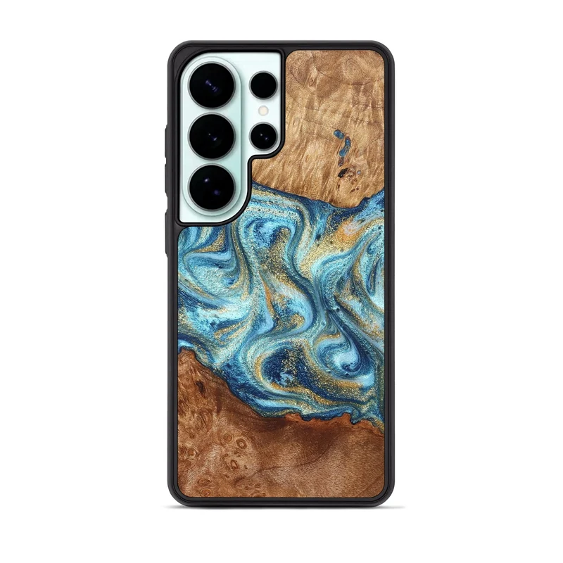 Galaxy S26 Ultra Wood Phone Case - Doug (Teal & Gold, 829410)