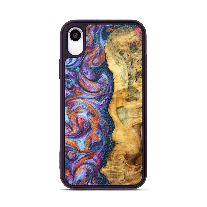iPhone Xr Wood Phone Case - Tiara (Blue, 829402)