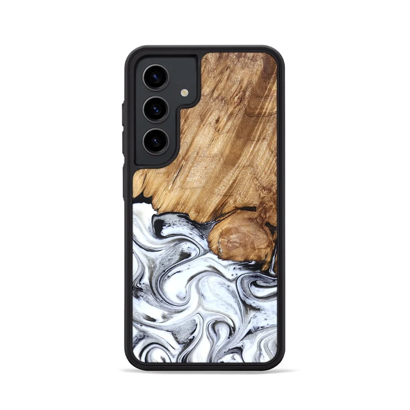 Galaxy S24 Wood Phone Case - Taft (Black & White, 829450)