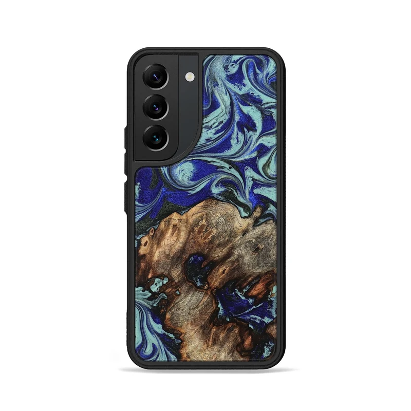 Galaxy S22 Wood Phone Case - Jairo (Blue, 829422)