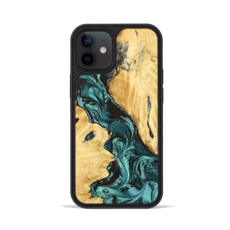 iPhone 12 Wood Phone Case - Sol (Green, 829426)