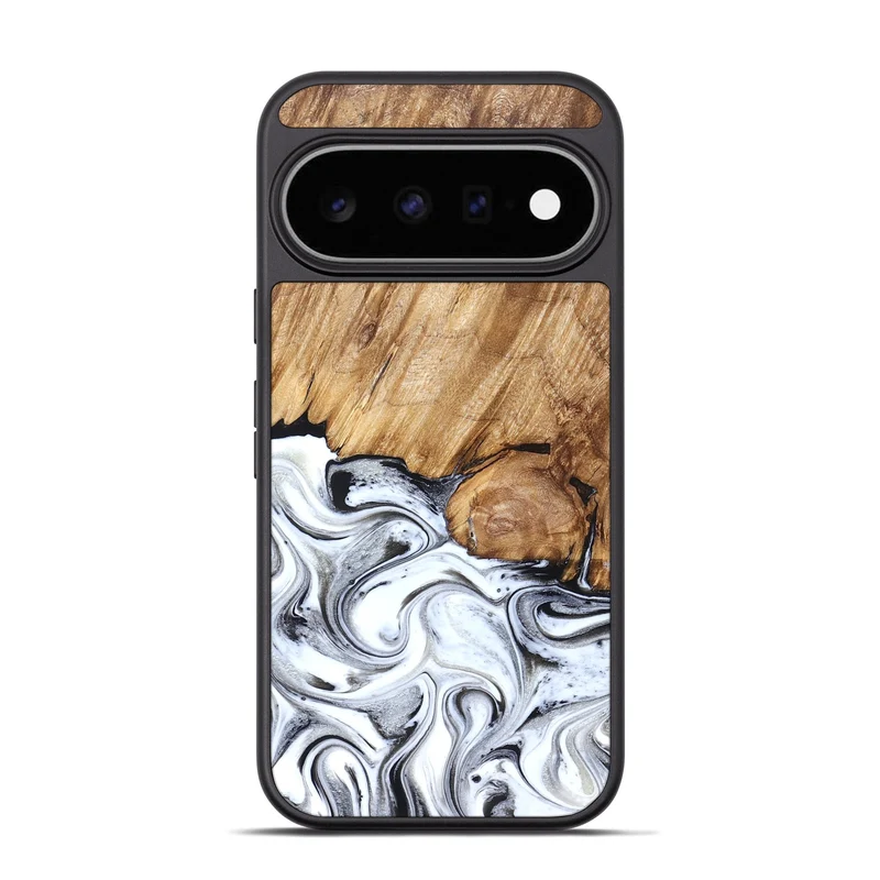 Pixel 11 Pro Wood Phone Case - Taft (Black & White, 829450)