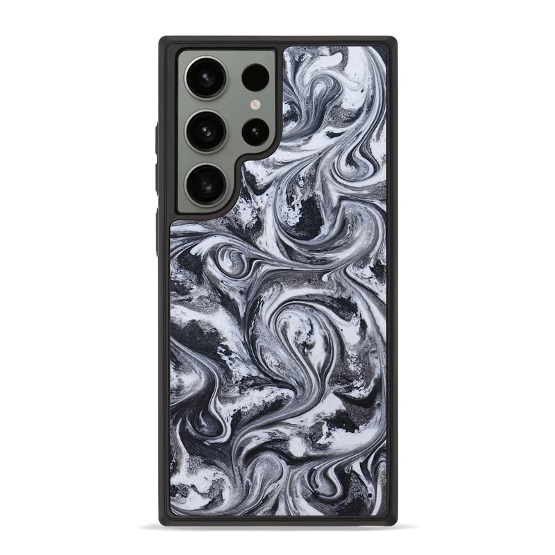 Galaxy S23 Ultra ResinArt Phone Case - Jace (Black & White, 829451)