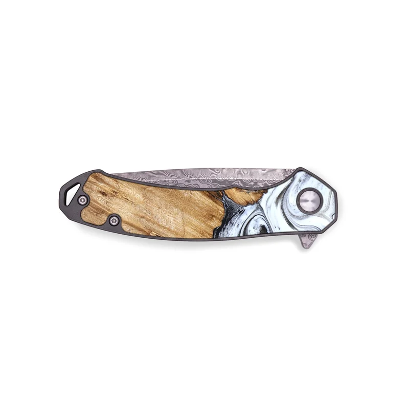EDC Wood Pocket Knife - Taft (Black & White, 829450)