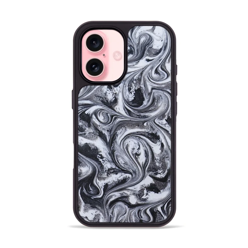 iPhone 16 ResinArt Phone Case - Jace (Black & White, 829451)