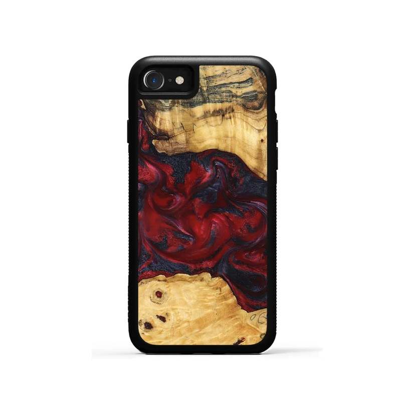 iPhone SE Wood Phone Case - Geneva (Red, 829431)
