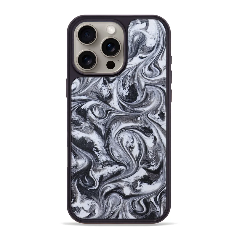 iPhone 16 Pro Max ResinArt Phone Case - Jace (Black & White, 829451)