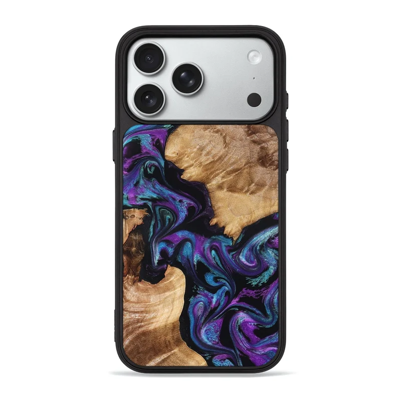 iPhone 18 Pro Max Wood Phone Case - Troy (Purple, 829439)