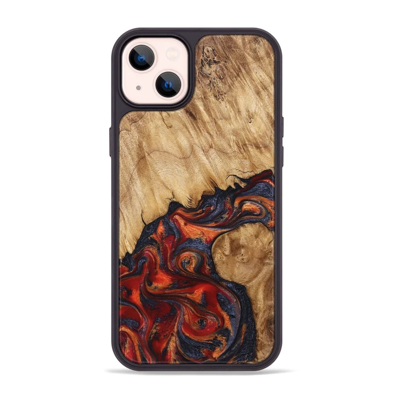 iPhone 14 Plus Wood Phone Case - Pattie (Red, 829430)