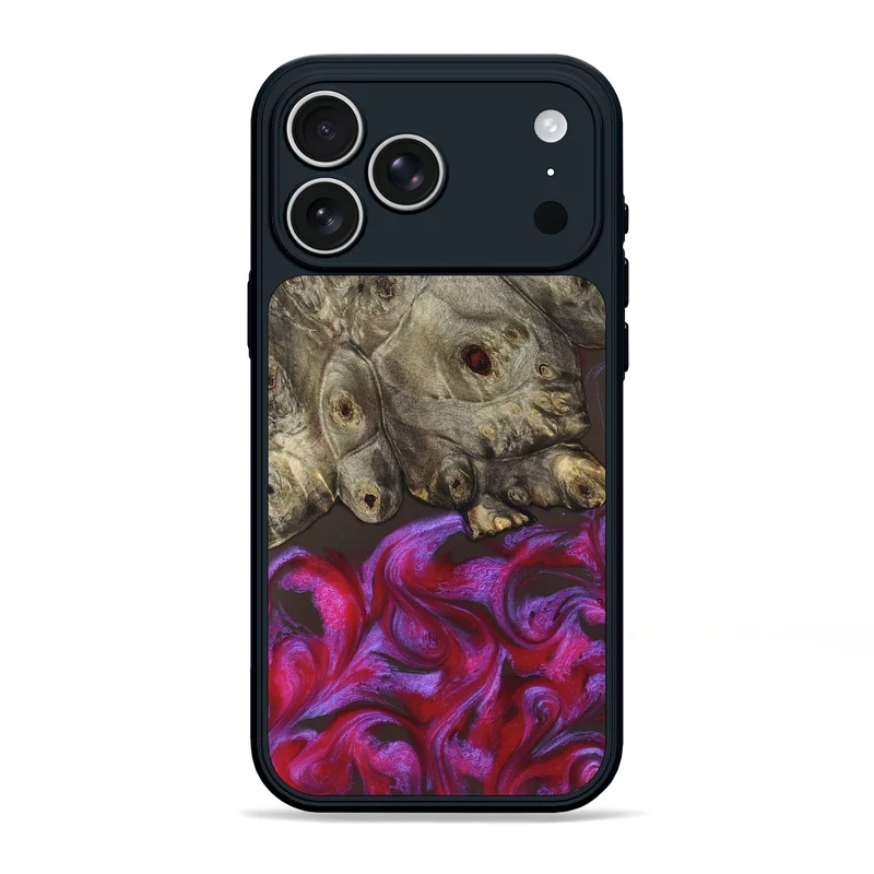 iPhone 17 Pro Max Wood Phone Case - Timmy (Red, 829434)