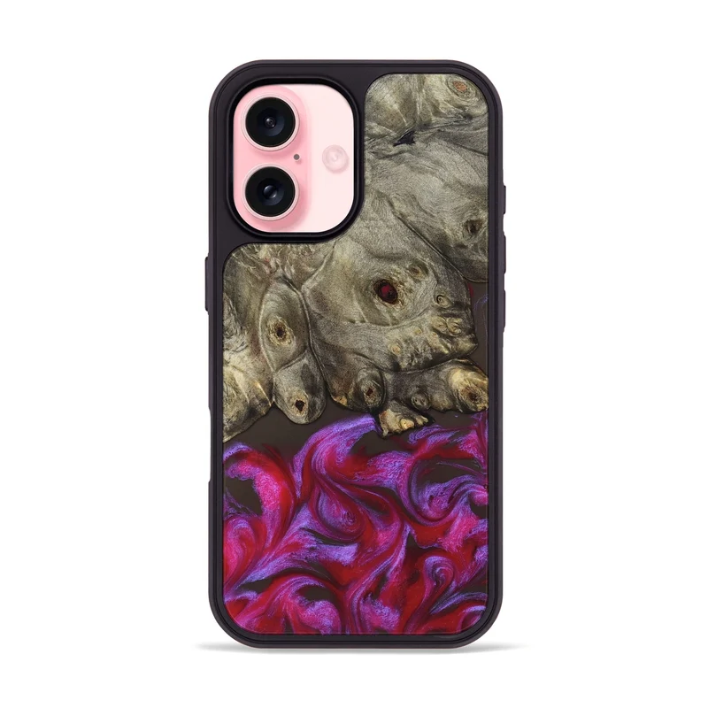 iPhone 16 Wood Phone Case - Timmy (Red, 829434)