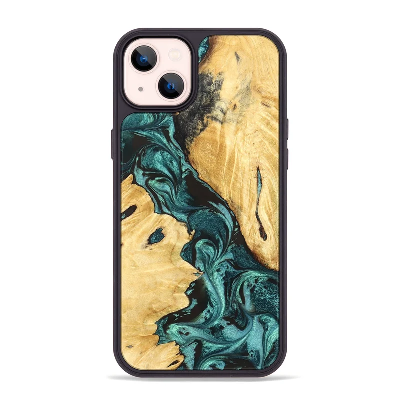 iPhone 14 Plus Wood Phone Case - Sol (Green, 829426)