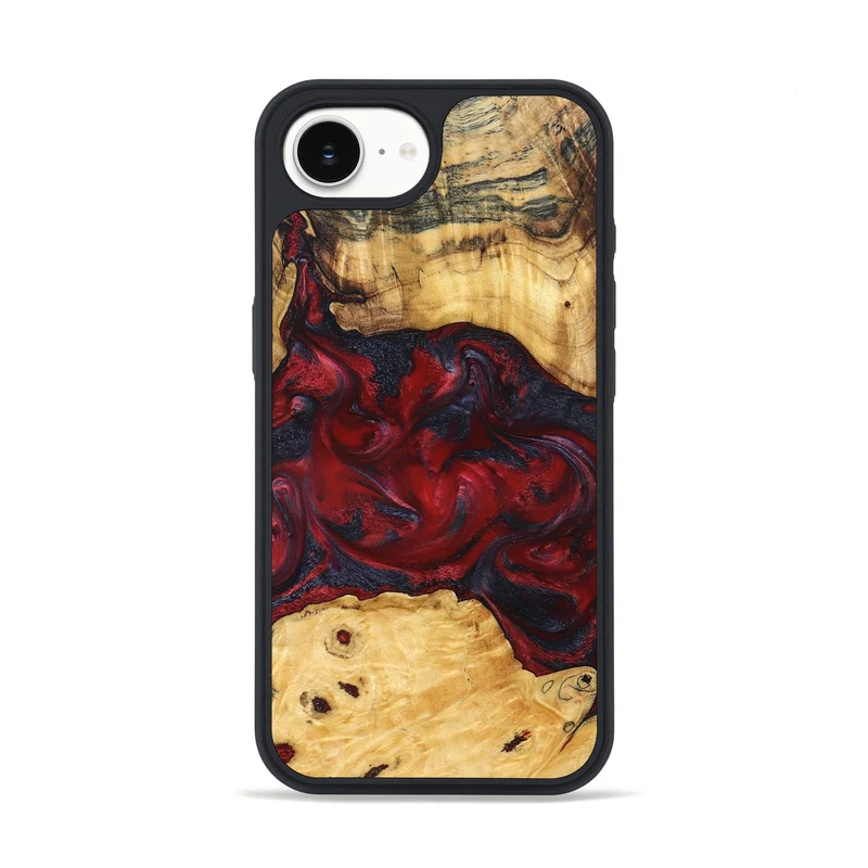 iPhone 16e Wood Phone Case - Geneva (Red, 829431)