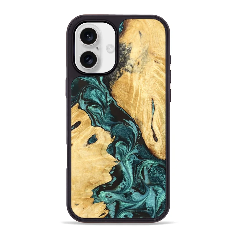 iPhone 16 Plus Wood Phone Case - Sol (Green, 829426)