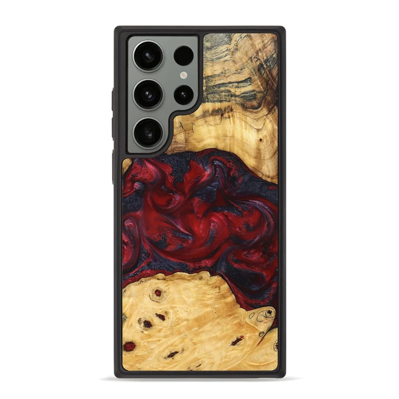 Galaxy S23 Ultra Wood Phone Case - Geneva (Red, 829431)