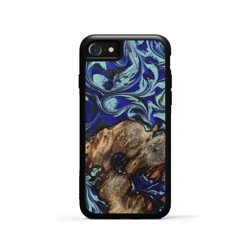 iPhone SE Wood Phone Case - Jairo (Blue, 829422)