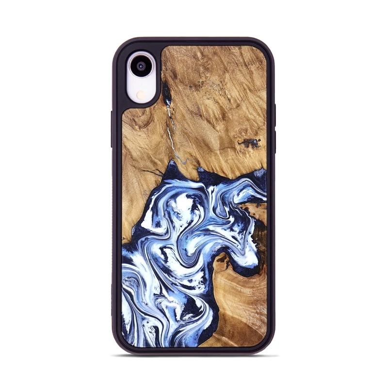 iPhone Xr Wood Phone Case - Paxton (Blue, 829358)