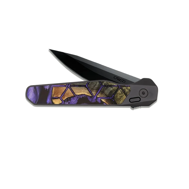 EDC Dark Slate Wood Pocket Knife - Dominik (Pattern, 829366)