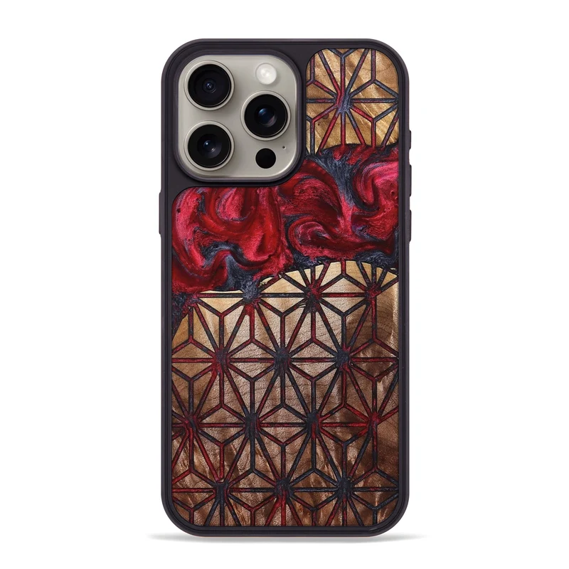 iPhone 15 Pro Max Wood Phone Case - Ayah (Pattern, 829375)