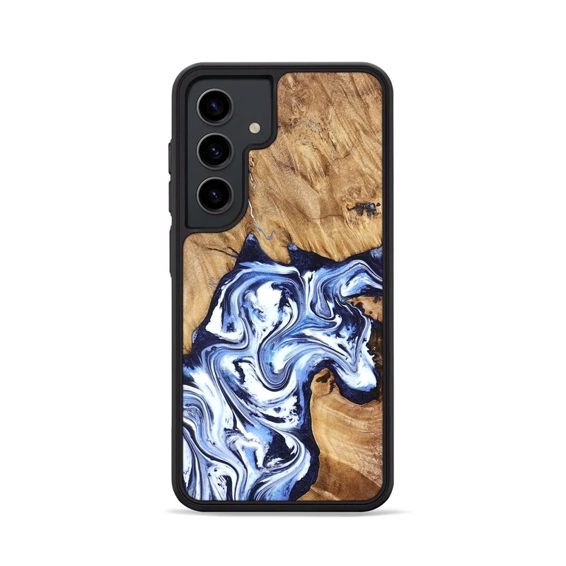 Galaxy S24 Wood Phone Case - Paxton (Blue, 829358)