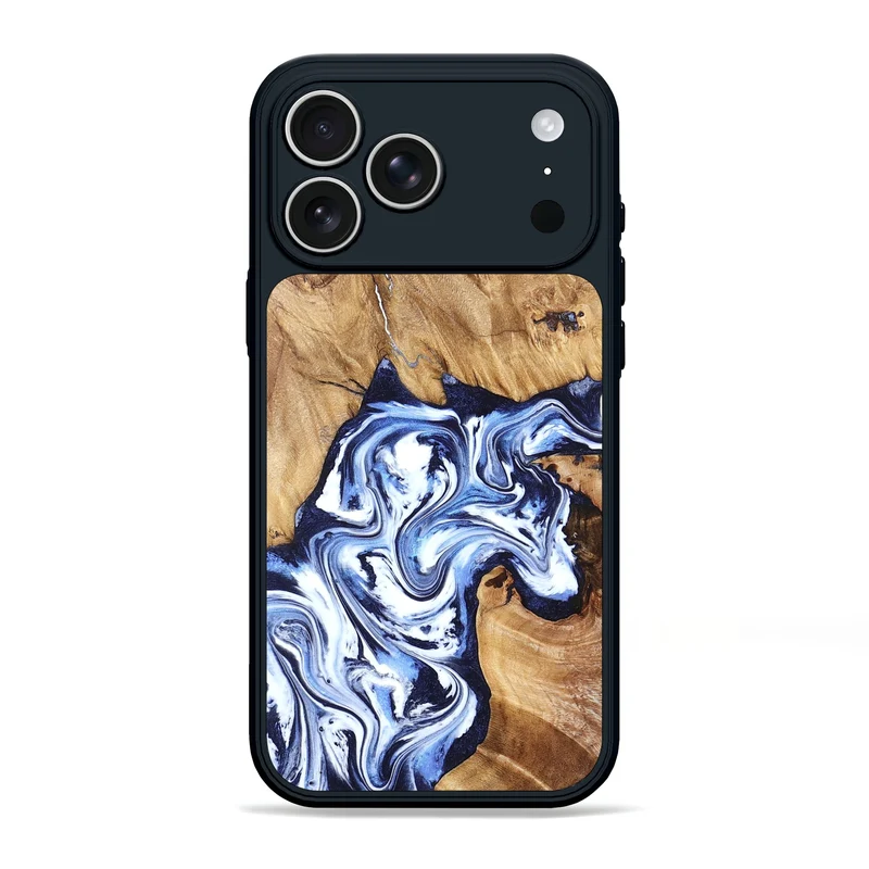 iPhone 17 Pro Max Wood Phone Case - Paxton (Blue, 829358)