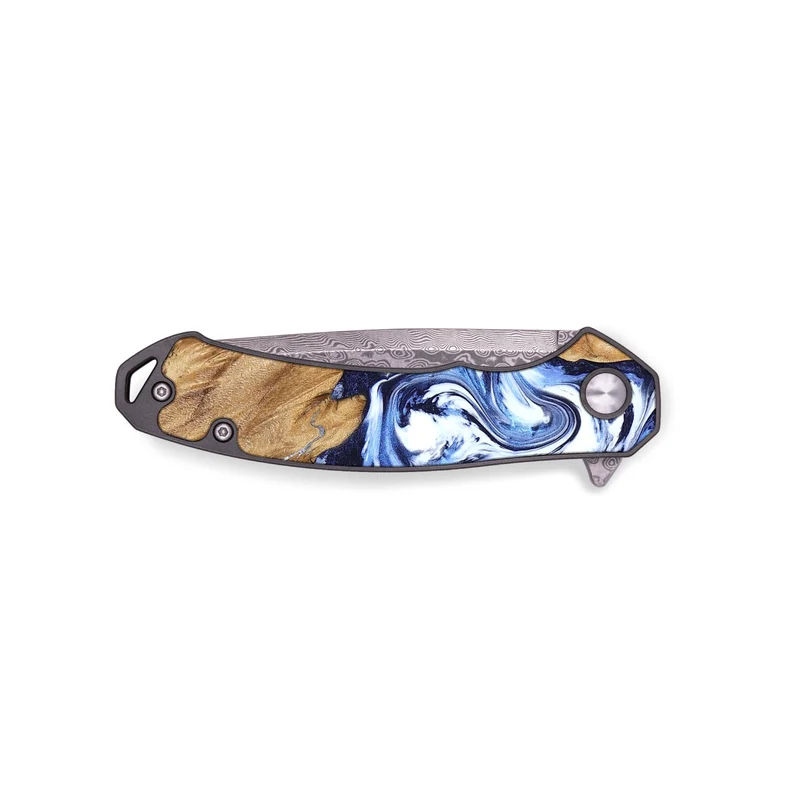 EDC Wood Pocket Knife - Paxton (Blue, 829358)