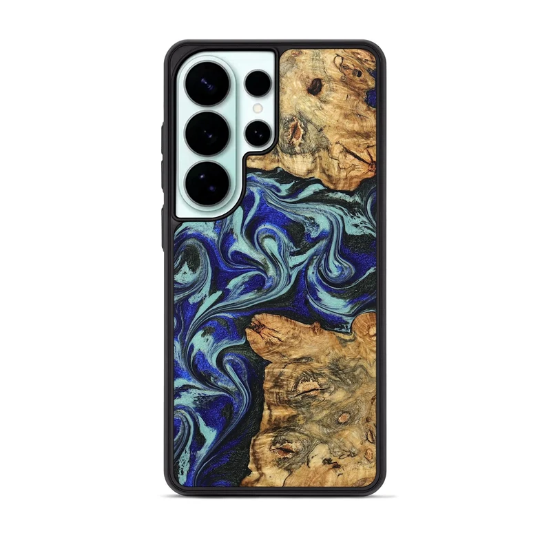 Galaxy S26 Ultra Wood Phone Case - Ina (Blue, 829397)