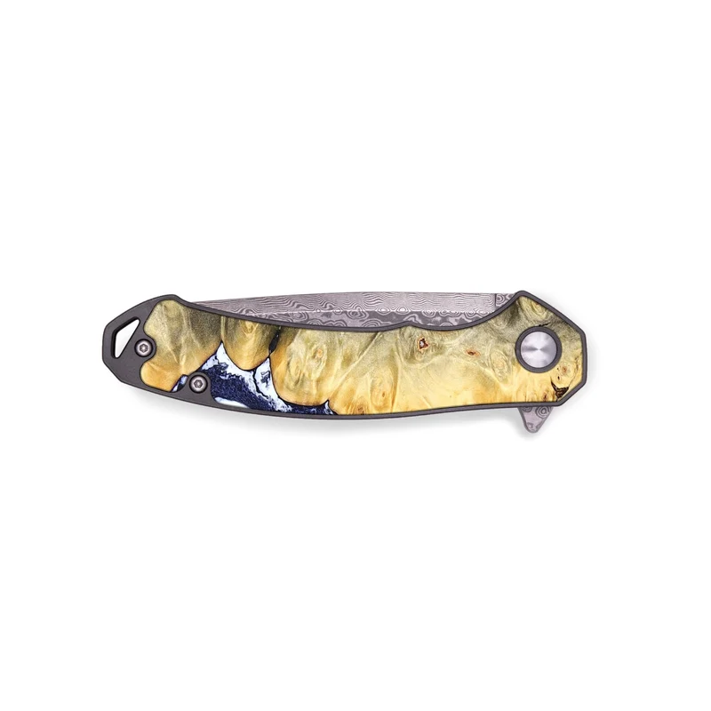 EDC Wood Pocket Knife - Terese (Blue, 829406)