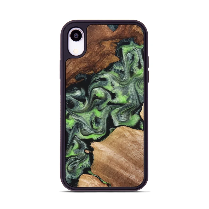 iPhone Xr Wood Phone Case - Roni (Green, 829396)