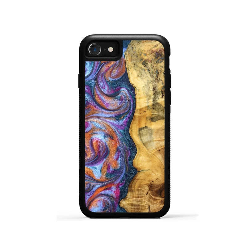 iPhone SE Wood Phone Case - Tiara (Blue, 829402)