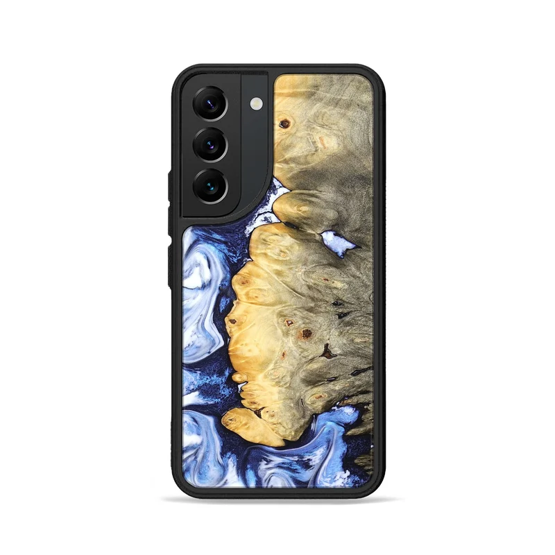 Galaxy S22 Wood Phone Case - Terese (Blue, 829406)