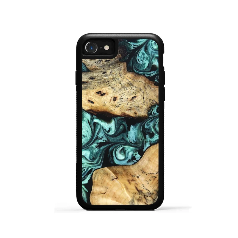 iPhone SE Wood Phone Case - Kasey (Green, 829390)
