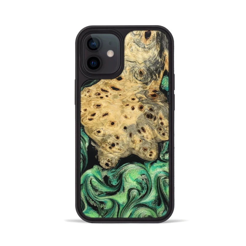 iPhone 12 Wood Phone Case - Stella (Green, 829394)