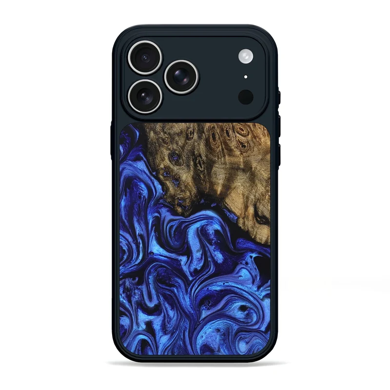 iPhone 17 Pro Max Wood Phone Case - Walter (Blue, 829398)