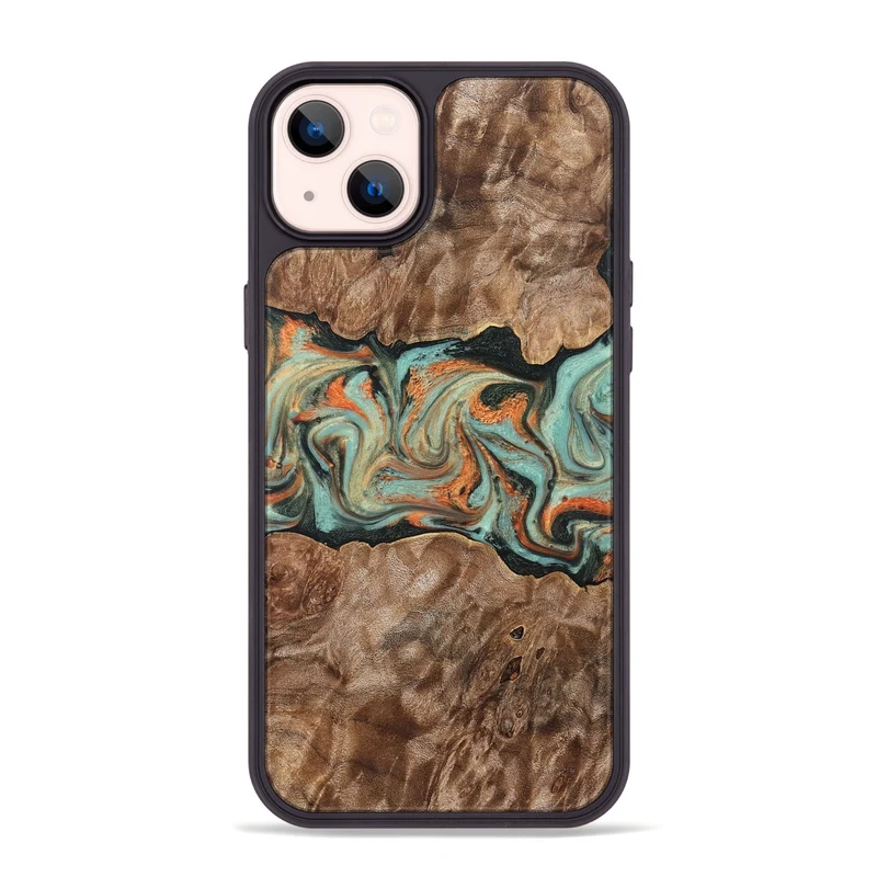 iPhone 14 Plus Wood Phone Case - Brandyn (Green, 829395)