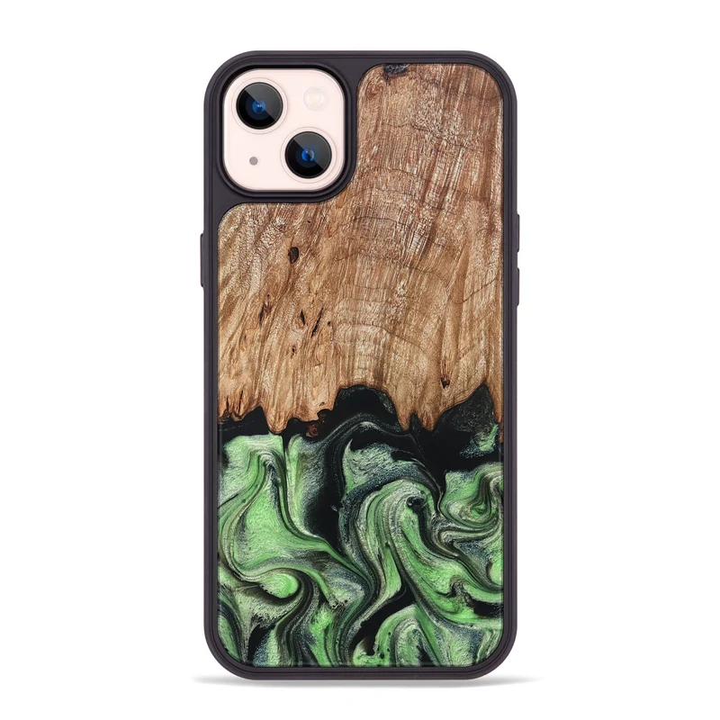 iPhone 14 Plus Wood Phone Case - Maximus (Green, 829389)
