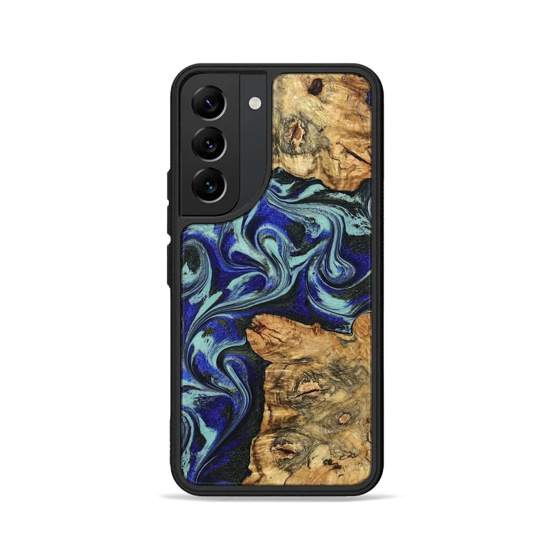 Galaxy S22 Wood Phone Case - Ina (Blue, 829397)