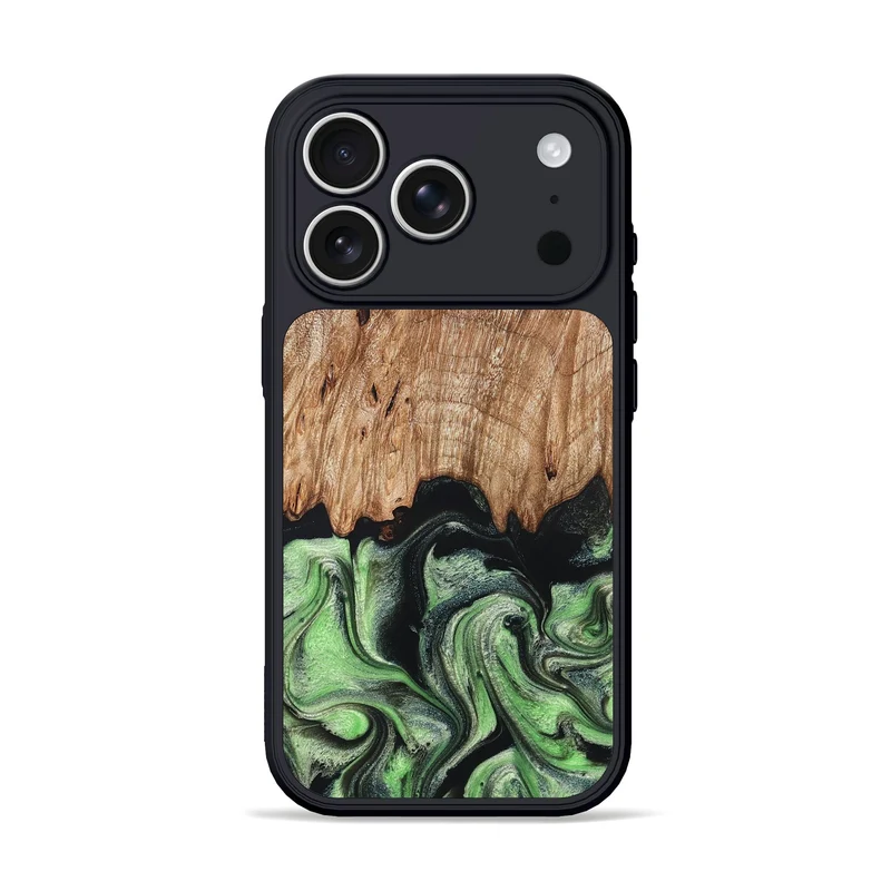 iPhone 17 Pro Wood Phone Case - Maximus (Green, 829389)