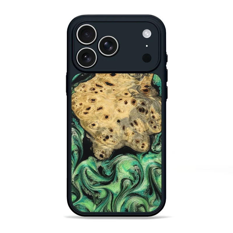 iPhone 17 Pro Max Wood Phone Case - Stella (Green, 829394)
