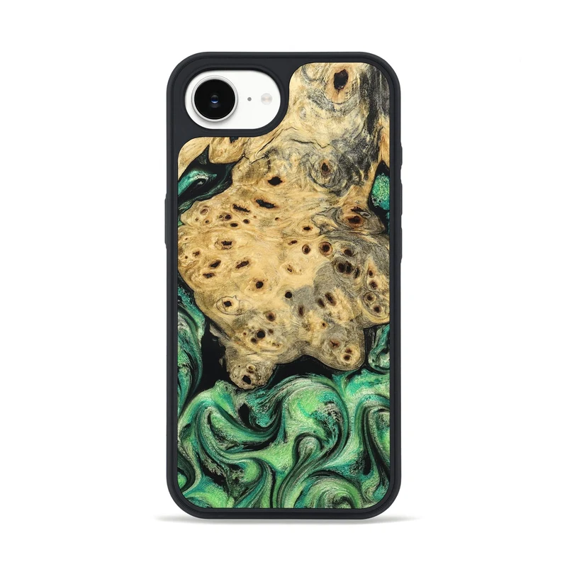 iPhone 16e Wood Phone Case - Stella (Green, 829394)
