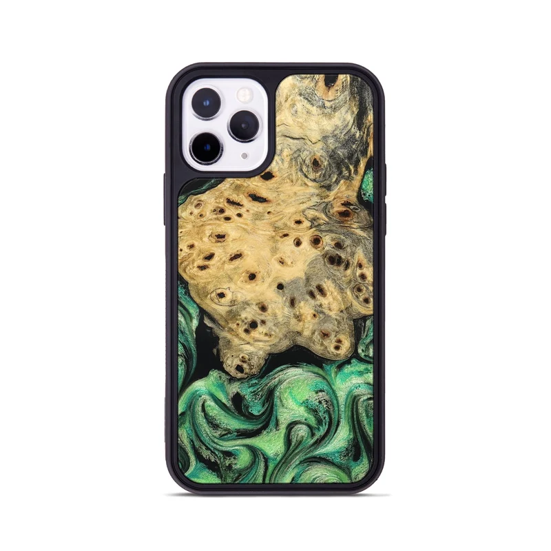iPhone 11 Pro Wood Phone Case - Stella (Green, 829394)